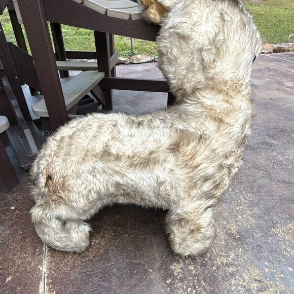 Vintage Elka large plush dog stuffed animal 1950s 25” old toys collector - Picture 7 of 11